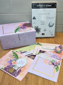 Gorgeous Posies Project kit, Gorgeous Posies, Blackberry bliss, Rhapsody in craft, Stampin' Up 2020-21 Annual Catalogue, Friendship cards, Get well cards, Celebrate you, Wishing you wel