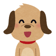 笑顔の犬のキャラクター