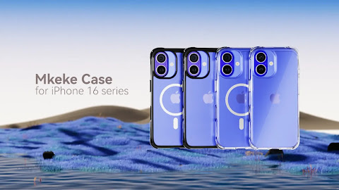 Mkeke iPhone 16 Clear Case with Shockproof Protection 