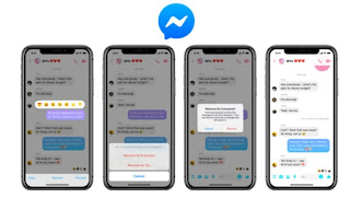 2- The undo send feature in Messenger app: