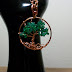 Green Onyx and Copper Tree of Life Pendant