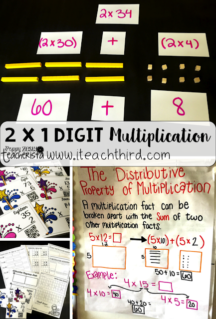 two by 1 digit multiplication hands on lessons and activities! 