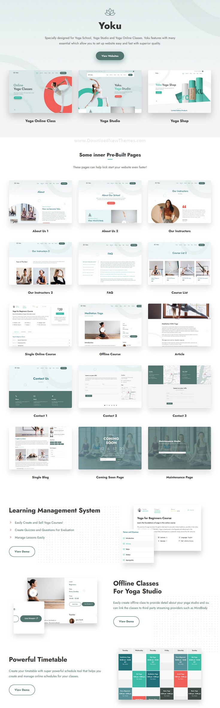 Yoga Studio & Ayurveda Website Theme