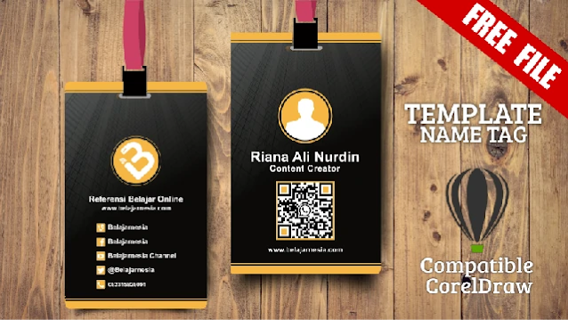 Kumpulan Contoh Name Tag Popular Coreldraw Beserta Filenya