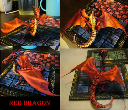 Red Dragon Papercraft