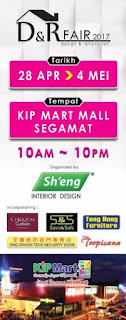 Design & Renovation Fair 2017 at KIP Mart Mall Segamat (28 April - 4 May 2017)