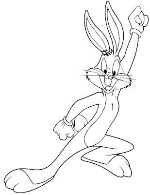 Gambar Mewarnai Bugs Bunny Untuk Anak PAUD dan Taman Kanak-kanak Gambar Mewarnai Bugs Bunny Untuk Anak PAUD dan TK