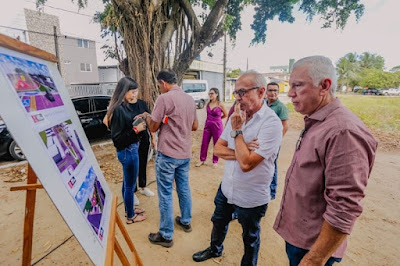 Cícero Lucena autoriza obras de construção de praça no bairro do Cuiá