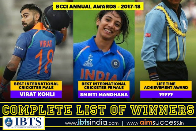BCCI Awards 2018: Complete List of Winners