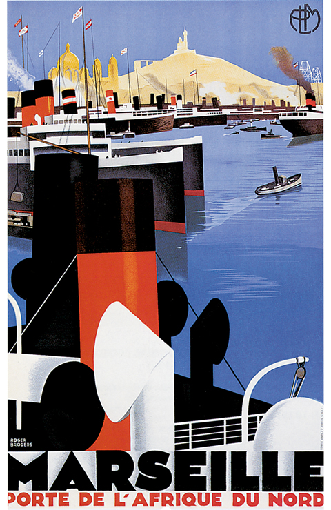 1920s Art Deco Posters. Classic Art Deco Travel Poster