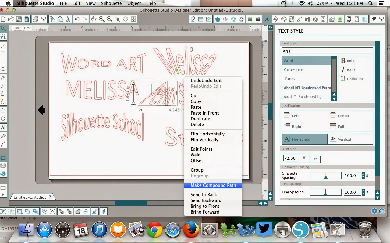 Word art, Silhouette Studio, Silhouette tutorial, make compound path