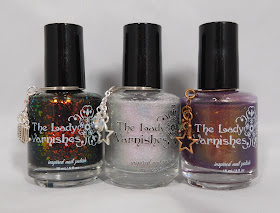 The Lady Varnishes Black Flame Candle, Fairy Queen, and Destiny