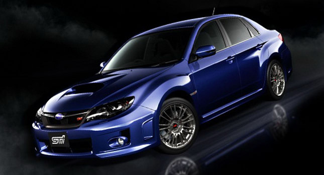  fourdoor sedan version of the 2011 Impreza WRX STI at the New York Auto 