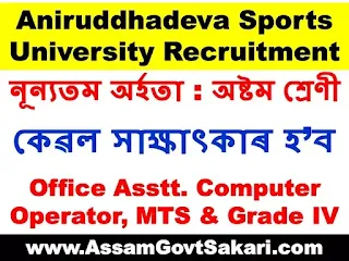 Aniruddhadeva Sports University Recruitment