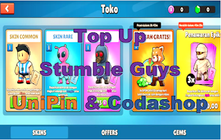 Top Up Stumble Guys di Codashop dan UniPin