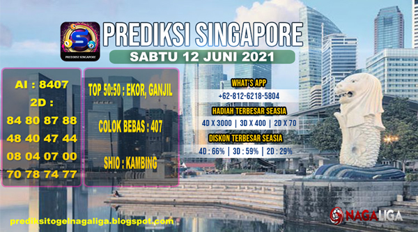 PREDIKSI SINGAPORE  SABTU 12 JUNI 2021