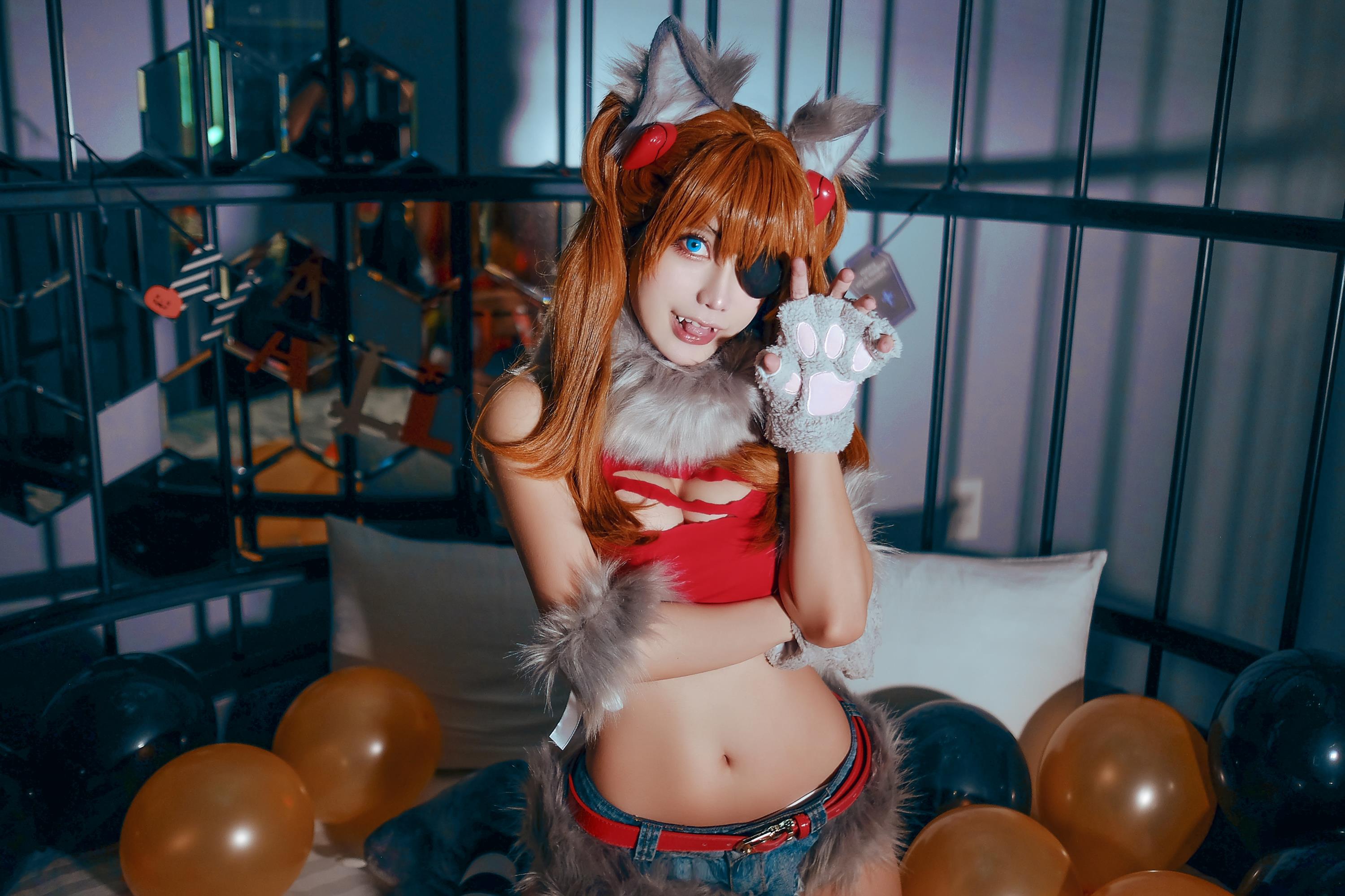 Cosplay MingTao 明桃 Asuka Werewolf [34P]