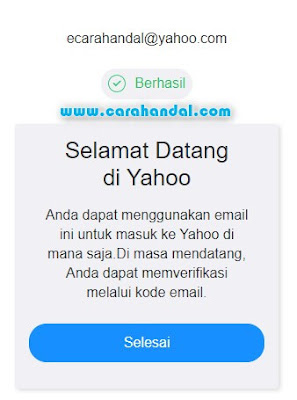 Cara Buat Daftar Email Yahoo di Komputer selesai