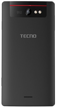 Tecno Camon5 rear showing 8MP Camera and dual-LED Flash