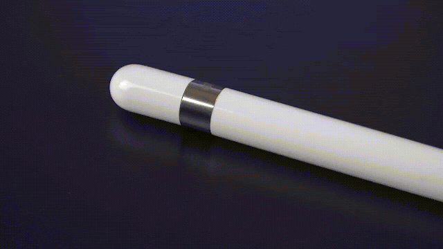 Apple Pencil rolling on a table