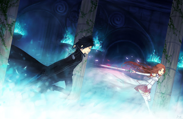   Sword Art Online Wallpaper Kirito Asuna Sword