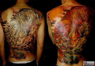 Japanese tiger free tattoo art design for body