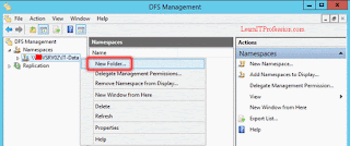 how to configure dfs namespace on windows server