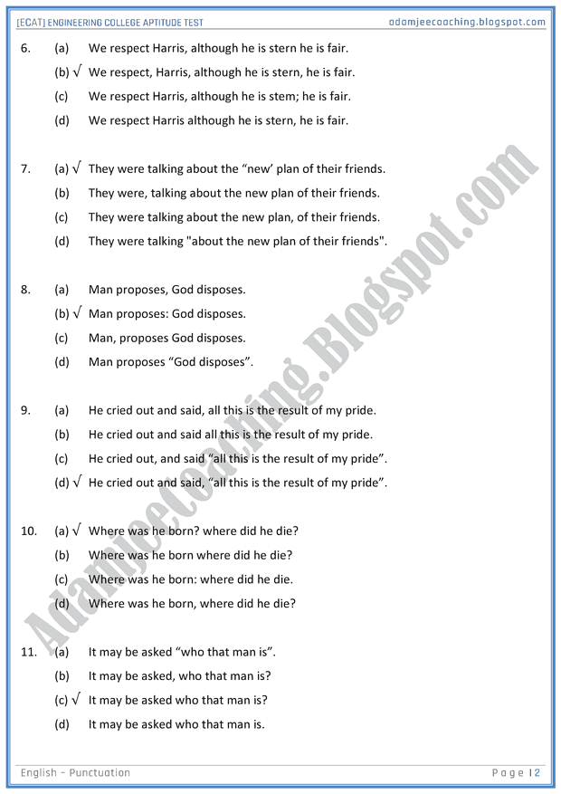 ecat-english-punctuation-mcqs-for-engineering-college-entry-test