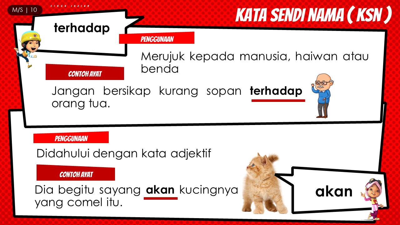 Nota Bergambar Tatabahasa Kata Sendi Nama  KOLEKSI GRAFIK 