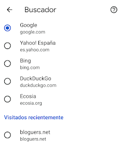 Cambiar buscador predeterminado en Google Chrome