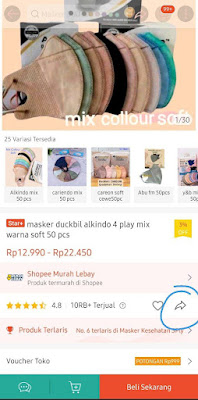 Membagikan Produk Shopee