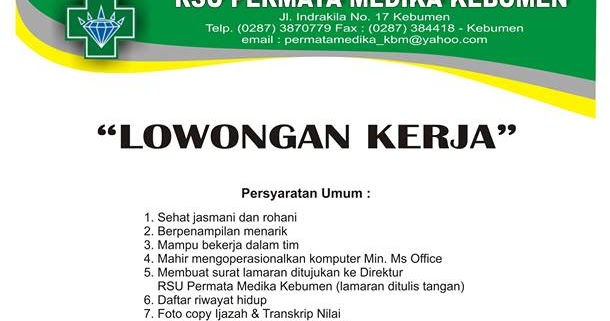 Lowongan Dokter Gigi Rumah Sakit Jakarta 2017