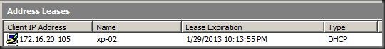 dhcp lease vlan 20