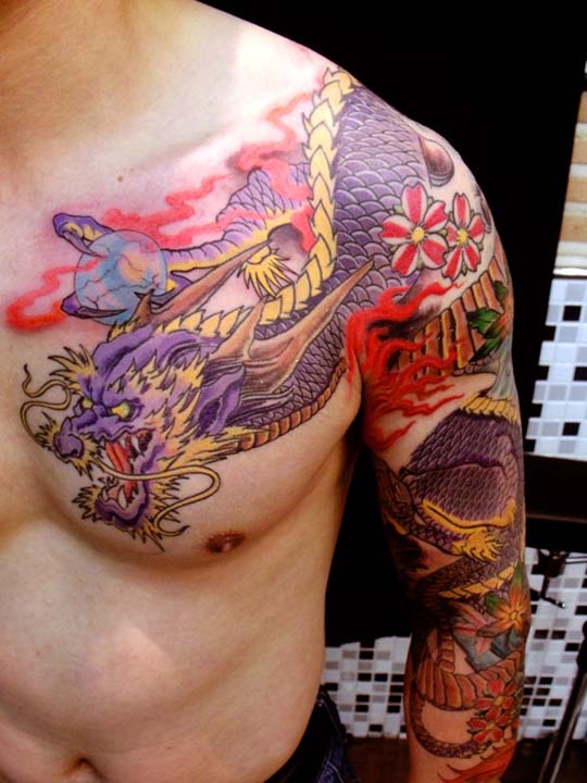 japanese dragon front by 