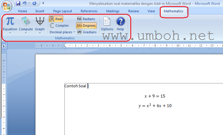 Microsoft Words : Mudah mengerjakan soal Matematika - Our Blog