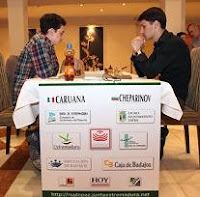 Ivan Cheparinov contra Fabiano Caruana en el III Torneo Magistral de Ajedrez Ruy López 2009