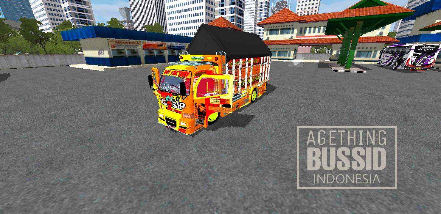 Download Mod Bussid Truck Canter Cabe  livery  truck anti 