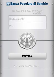 SCRIGNOapp per accedere in mobilità ai servizi della Banca Popolare di Sondrio.