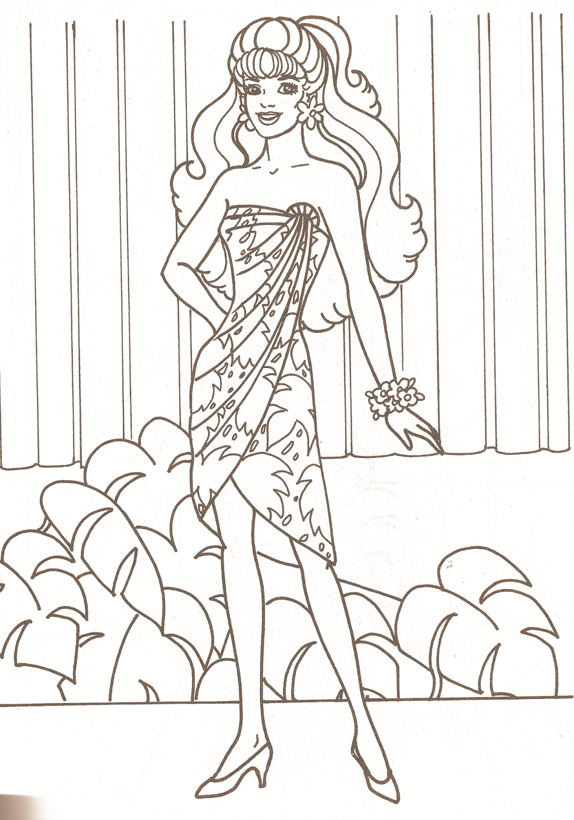 Miss Missy Paper Dolls Barbie Coloring Pages  Part 1