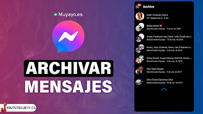 archivar mensajes messenger