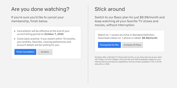 Confirm Canceling Your Netflix Subscription