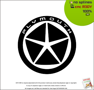 PLYMOUTH STAR logo vector .dxf for cnc free download