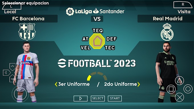  INCREIBLE! MEJORAS GRAFICAS EFOOTBALL 2023 PPSSPP NUEVOS GRAFICOS PARA LIGA MASTER Y MARCADORES