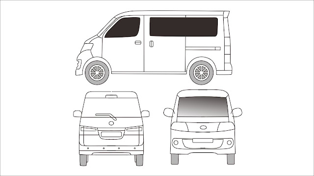 Template Branding Daihatsu Luxio Grandmax Blueprint Coreldraw