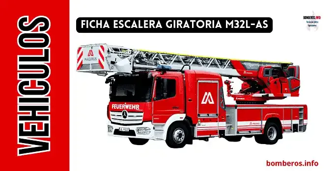 Ficha técnica descargable de vehículo de extinción de incendios con escalera giratoria