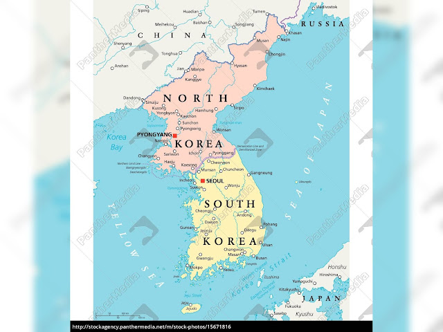 North Korea And South Korea Map