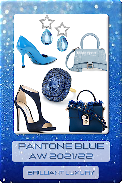 ♦Blue Pantone Fashion Colors AW 2021-22 #pantone #accessories #blue #brilliantluxury