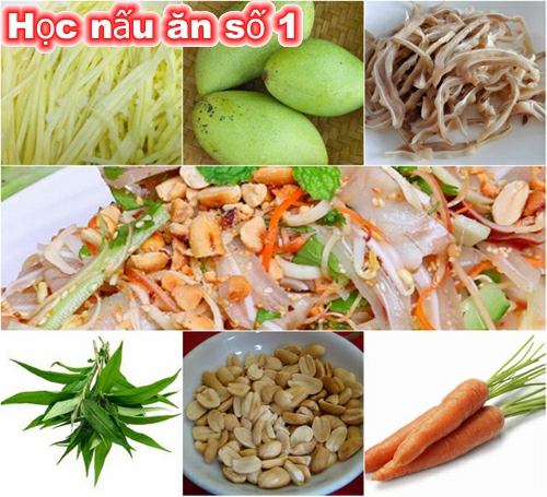 Cách trộn gỏi xoài tai heo