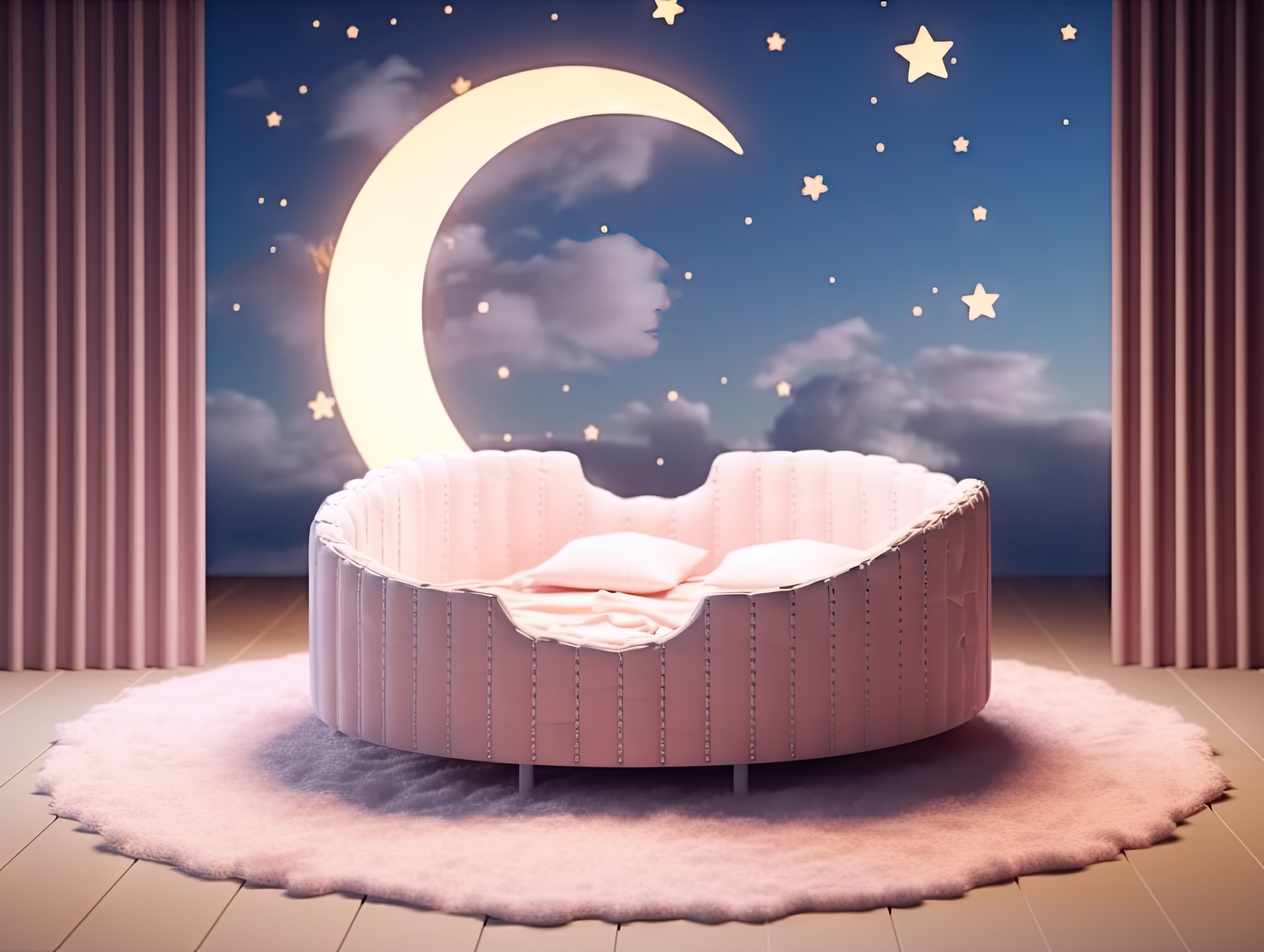16 Background Newborn Moon Bed