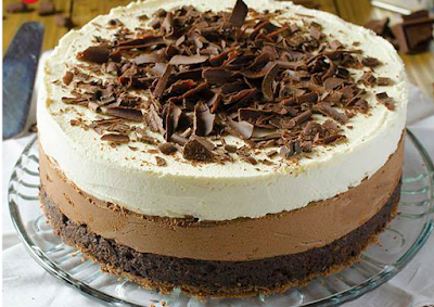 Triple Chocolate Mousse Cake Recipe #cake